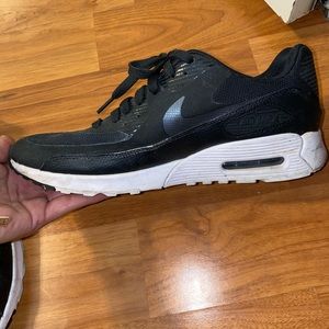 Black and white nike shoes